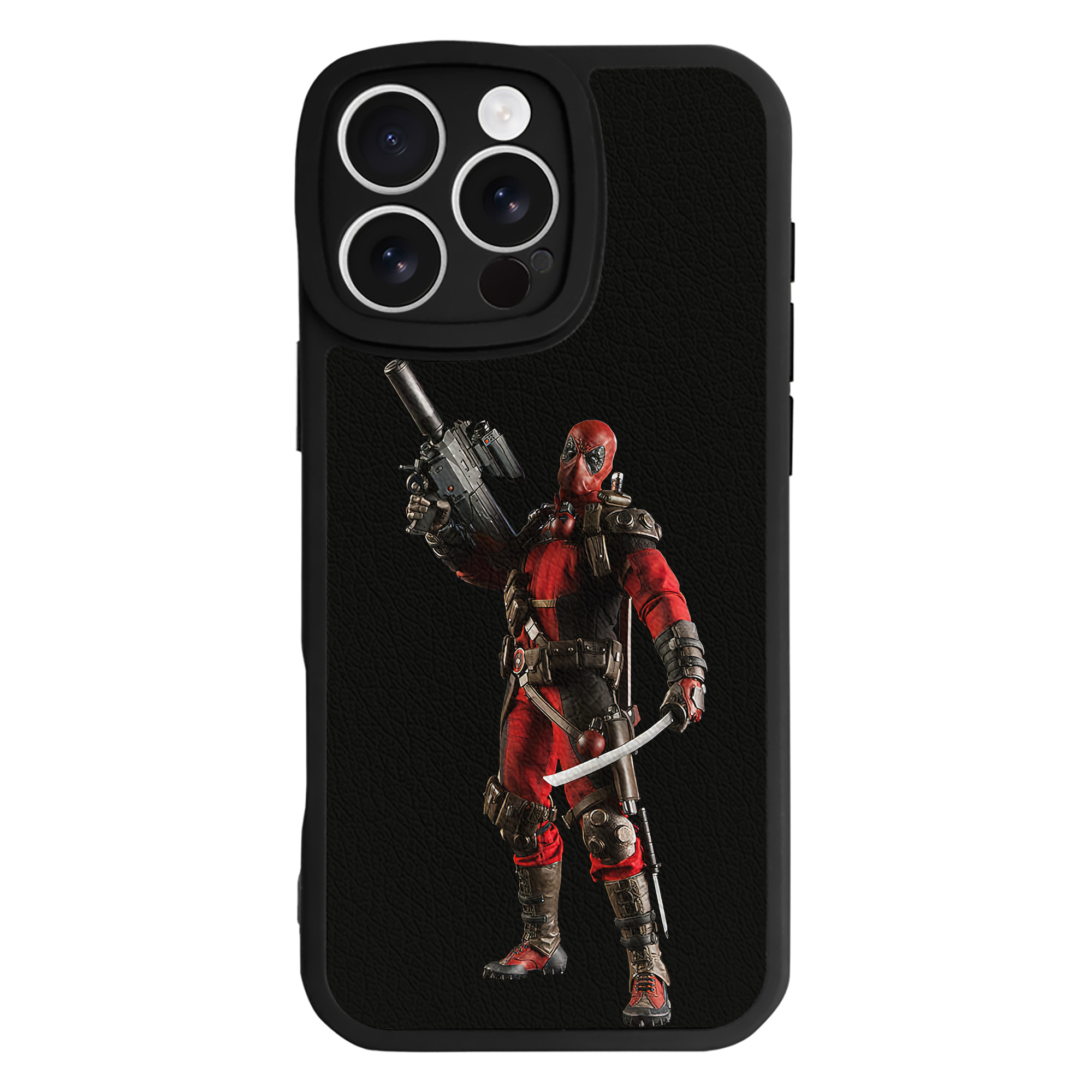 （画像用） Deadpool デッドプール 【iPhone 16シリーズ対応】シリコンスマホケース（レザー調） 材質：シリコン